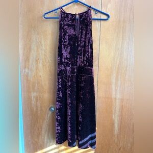 Maroon Crushed Velvet Dress